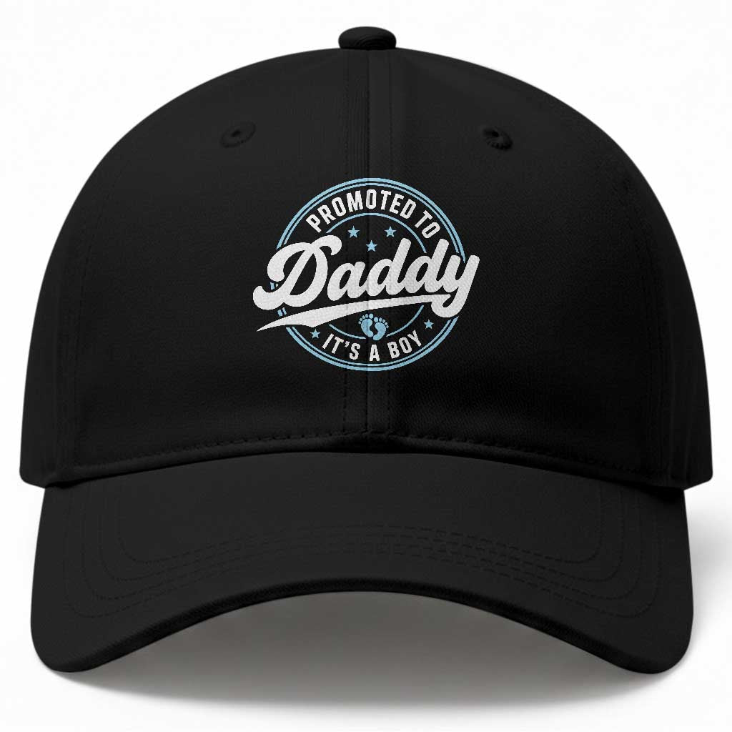 Promoted To Daddy It's A Boy Baseball Cap Funny Pregnancy Reveal TS14 Print Your Wear