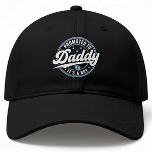 Promoted To Daddy It's A Boy Baseball Cap Funny Pregnancy Reveal TS14 Print Your Wear