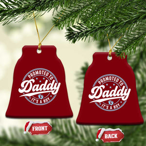 Promoted To Daddy It's A Boy Ceramic Ornament Funny Pregnancy Reveal TS14 Print Your Wear