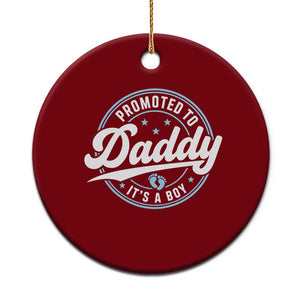 Promoted To Daddy It's A Boy Ceramic Ornament Funny Pregnancy Reveal TS14 1pc Red Print Your Wear