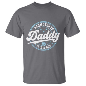 Promoted To Daddy It's A Boy T Shirt Funny Pregnancy Reveal TS14 Charcoal Print Your Wear