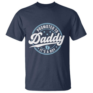 Promoted To Daddy It's A Boy T Shirt Funny Pregnancy Reveal TS14 Navy Print Your Wear