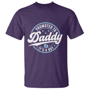 Promoted To Daddy It's A Boy T Shirt Funny Pregnancy Reveal TS14 Purple Print Your Wear