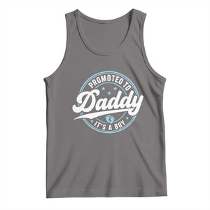 Promoted To Daddy It's A Boy Tank Top Funny Pregnancy Reveal TS14 Deep Heather Print Your Wear