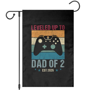 Dad Level Unlocked Garden Flag Funny New Dad Gaming Father's Day Gift TS14 Black Print Your Wear