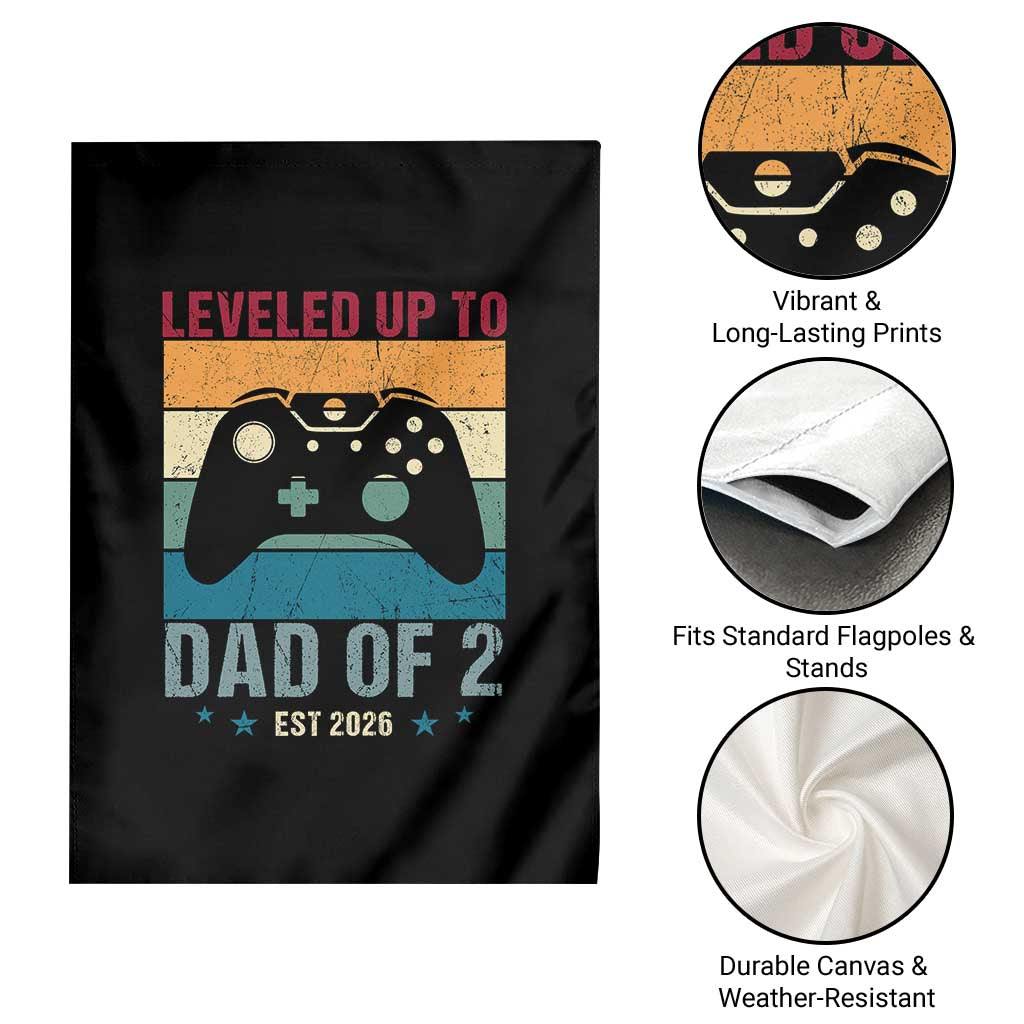 Dad Level Unlocked Garden Flag Funny New Dad Gaming Father's Day Gift TS14 Print Your Wear