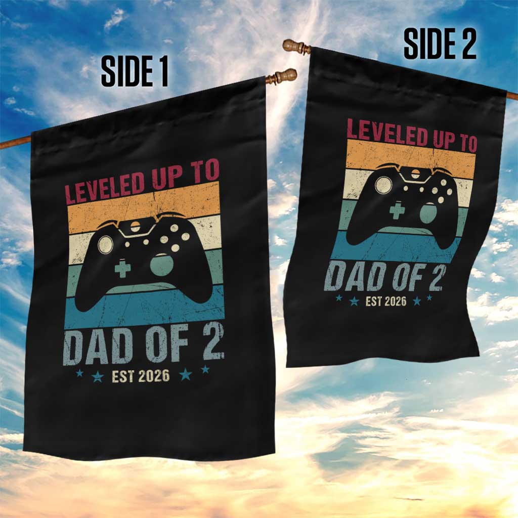 Dad Level Unlocked Garden Flag Funny New Dad Gaming Father's Day Gift TS14 Print Your Wear