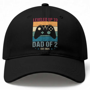 Dad Level Unlocked Baseball Cap Funny New Dad Gaming Father's Day Gift TS14 Print Your Wear