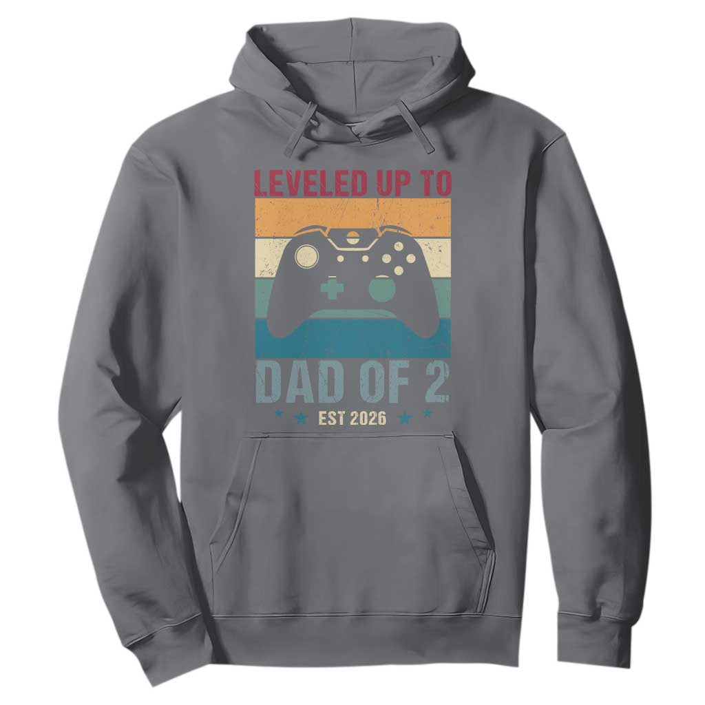 Dad Level Unlocked Hoodie Funny New Dad Gaming Father's Day Gift TS14 Charcoal Print Your Wear