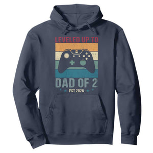 Dad Level Unlocked Hoodie Funny New Dad Gaming Father's Day Gift TS14 Navy Print Your Wear