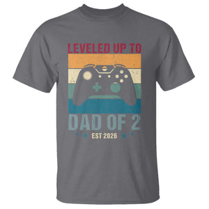 Dad Level Unlocked T Shirt Funny New Dad Gaming Father's Day Gift TS14 Charcoal Print Your Wear