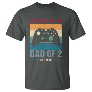 Dad Level Unlocked T Shirt Funny New Dad Gaming Father's Day Gift TS14 Dark Heather Print Your Wear