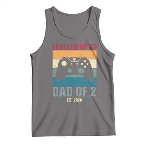 Dad Level Unlocked Tank Top Funny New Dad Gaming Father's Day Gift TS14 Deep Heather Print Your Wear