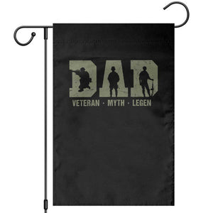 Dad Veteran Myth Legend Dad Military Father Gift Garden Flag TS14 Black Print Your Wear