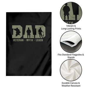 Dad Veteran Myth Legend Dad Military Father Gift Garden Flag TS14 Print Your Wear