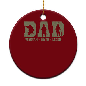 Dad Veteran Myth Legend Dad Military Father Gift Ceramic Ornament TS14 1pc Red Print Your Wear