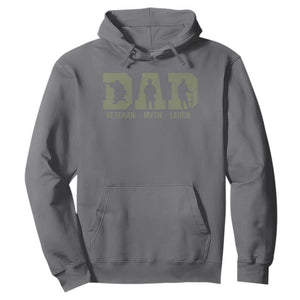 Dad Veteran Myth Legend Dad Military Father Gift Hoodie TS14 Charcoal Print Your Wear