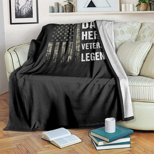 Dad Hero Veteran Legend Camouflage Father's Day Throw Blanket TS14 Print Your Wear