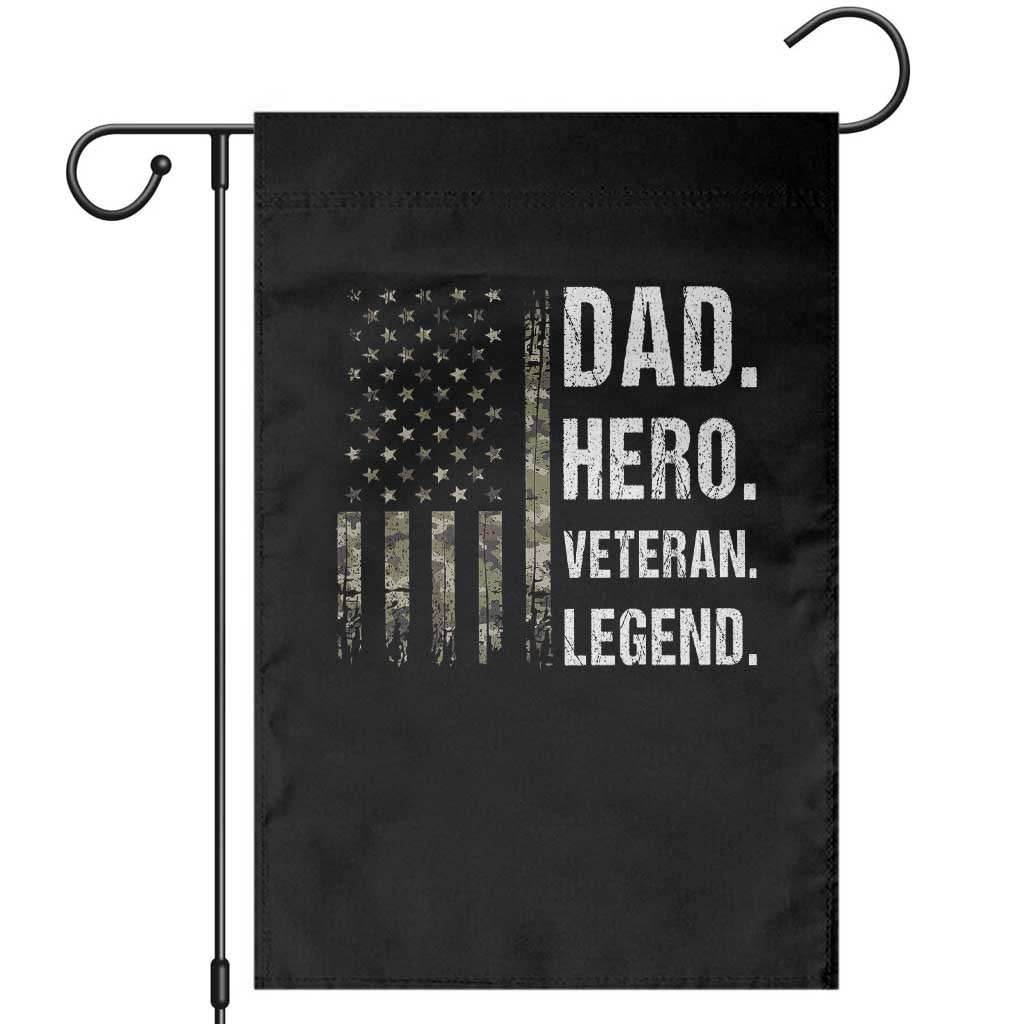 Dad Hero Veteran Legend Camouflage Father's Day Garden Flag TS14 Black Print Your Wear