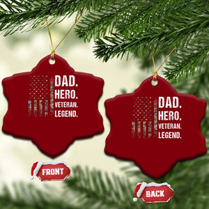 Dad Hero Veteran Legend Camouflage Father's Day Ceramic Ornament TS14 Print Your Wear