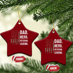 Dad Hero Veteran Legend Camouflage Father's Day Ceramic Ornament TS14 Print Your Wear