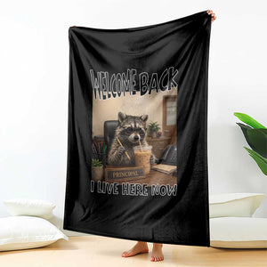 Funny Raccoon School Principal Throw Blanket Welcom Back To School TS14 Print Your Wear