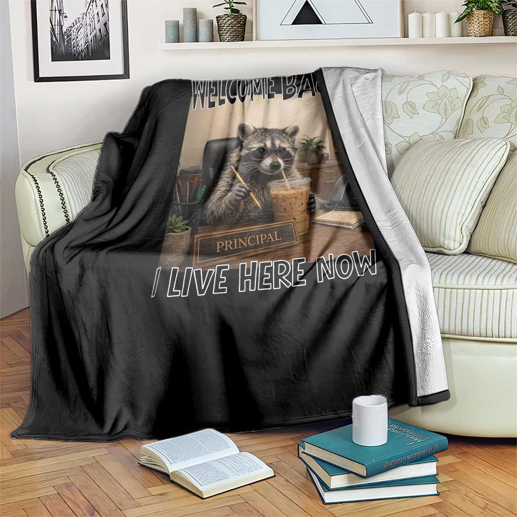 Funny Raccoon School Principal Throw Blanket Welcom Back To School TS14 Print Your Wear