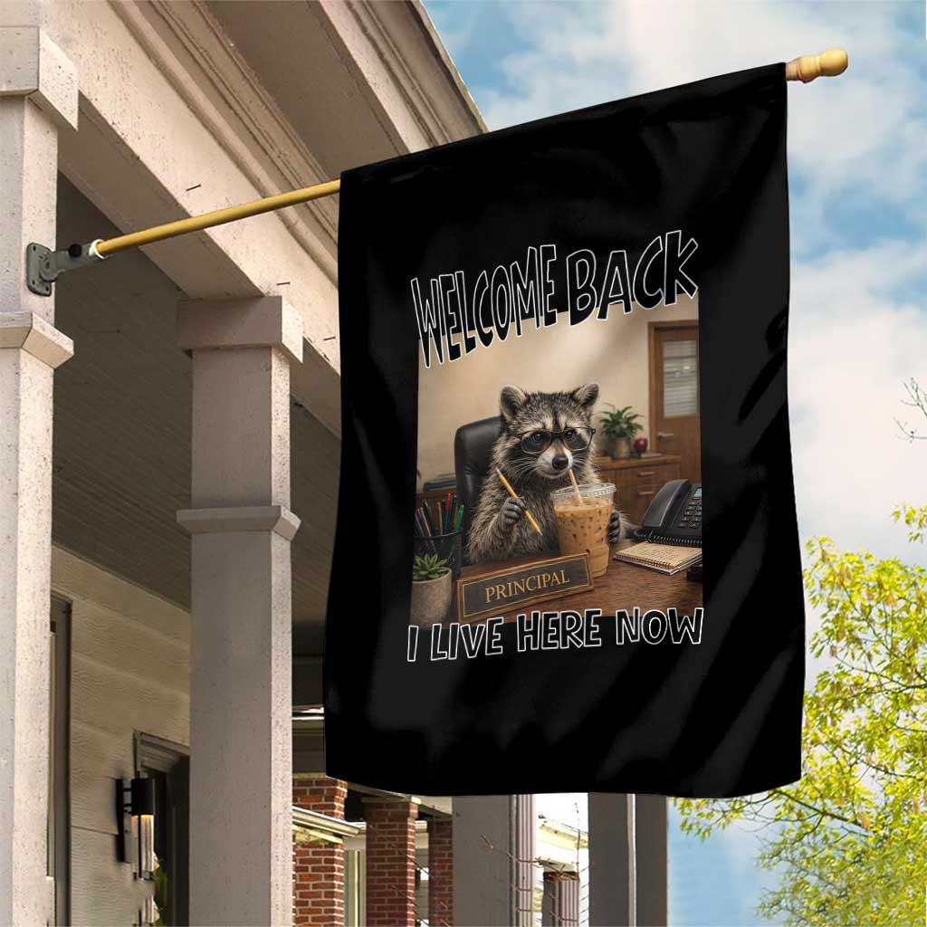 Funny Raccoon School Principal Garden Flag Welcom Back To School TS14 Print Your Wear