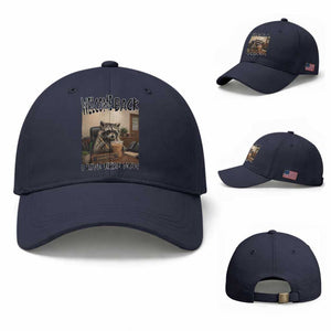 Funny Raccoon School Principal Baseball Cap Welcom Back To School TS14 Baseball Cap Universal Fit Navy Print Your Wear
