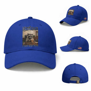 Funny Raccoon School Principal Baseball Cap Welcom Back To School TS14 Baseball Cap Universal Fit Royal Blue Print Your Wear