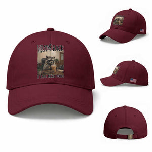 Funny Raccoon School Principal Baseball Cap Welcom Back To School TS14 Baseball Cap Universal Fit Maroon Print Your Wear