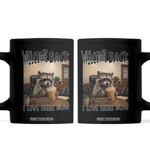 Funny Raccoon School Principal Coffee Mug Welcom Back To School TS14 Black Print Your Wear
