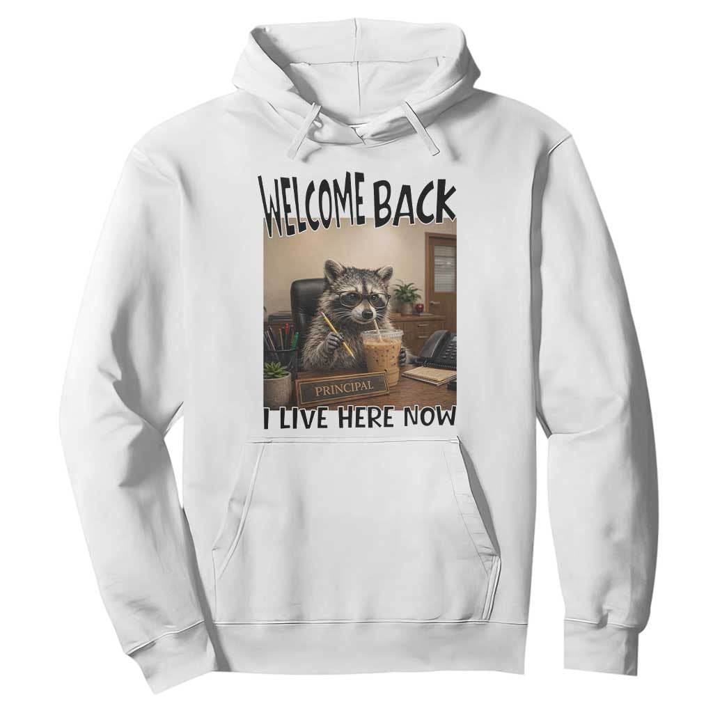 Funny Raccoon School Principal Hoodie Welcom Back To School TS14 White Print Your Wear