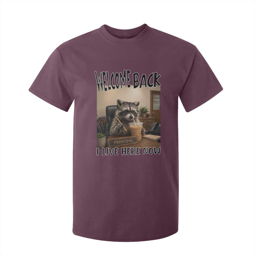 Funny Raccoon School Principal T Shirt For Kid Welcom Back To School TS14 Maroon Print Your Wear
