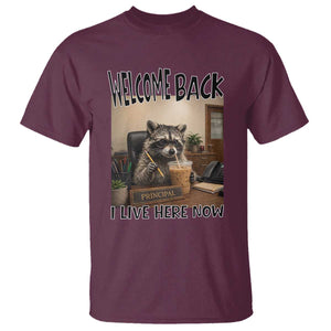 Funny Raccoon School Principal T Shirt Welcom Back To School TS14 Maroon Print Your Wear