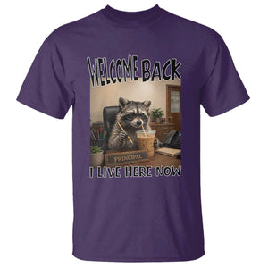 Funny Raccoon School Principal T Shirt Welcom Back To School TS14 Purple Print Your Wear