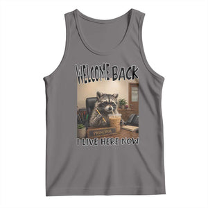 Funny Raccoon School Principal Tank Top Welcom Back To School TS14 Deep Heather Print Your Wear