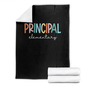 Boho Retro Vintage Elementary Principal Back to School Throw Blanket TS14 Black Print Your Wear