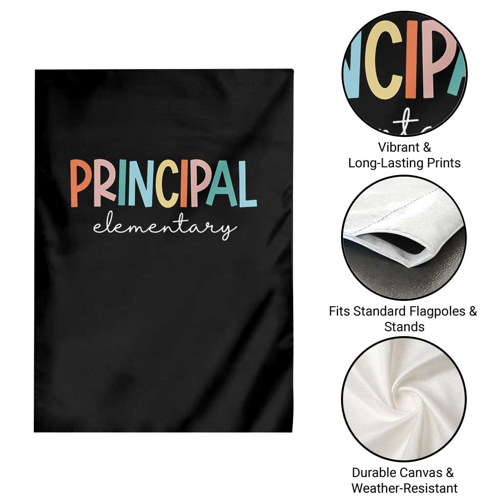 Boho Retro Vintage Elementary Principal Back to School Garden Flag TS14 Print Your Wear