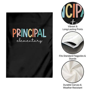 Boho Retro Vintage Elementary Principal Back to School Garden Flag TS14 Print Your Wear
