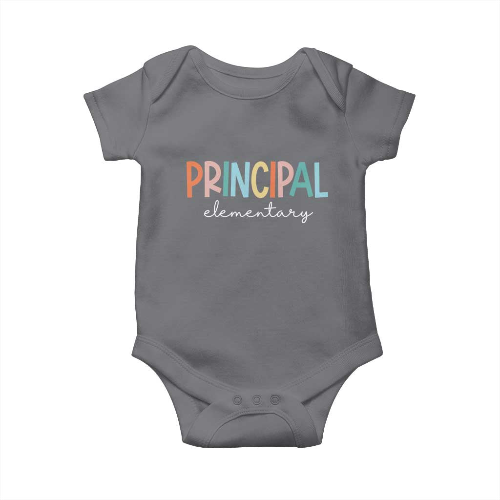 Boho Retro Vintage Elementary Principal Back to School Baby Onesie TS14 Charcoal Print Your Wear