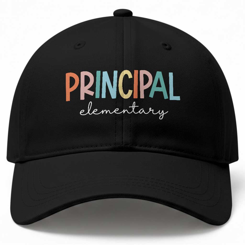 Boho Retro Vintage Elementary Principal Back to School Baseball Cap TS14 Print Your Wear