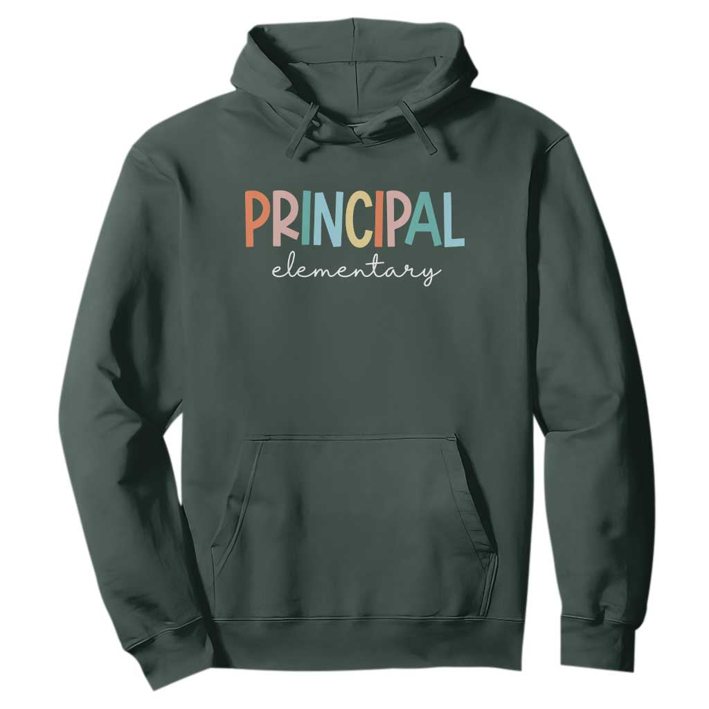 Boho Retro Vintage Elementary Principal Back to School Hoodie TS14 Dark Forest Green Print Your Wear