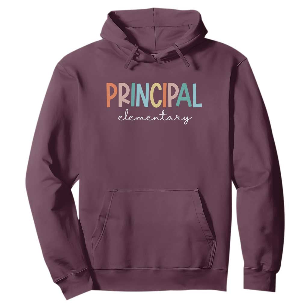 Boho Retro Vintage Elementary Principal Back to School Hoodie TS14 Maroon Print Your Wear