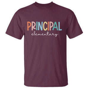 Boho Retro Vintage Elementary Principal Back to School T Shirt TS14 Maroon Print Your Wear
