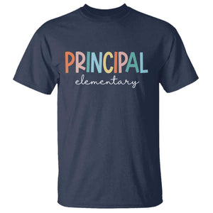 Boho Retro Vintage Elementary Principal Back to School T Shirt TS14 Navy Print Your Wear