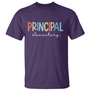 Boho Retro Vintage Elementary Principal Back to School T Shirt TS14 Purple Print Your Wear