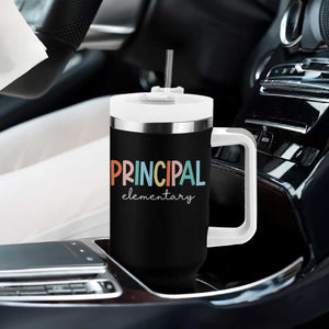 Boho Retro Vintage Elementary Principal Back to School Tumbler With Handle TS14 Print Your Wear