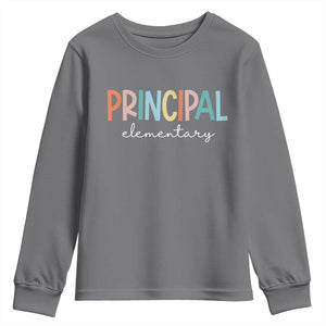 Boho Retro Vintage Elementary Principal Back to School Youth Sweatshirt TS14 Charcoal Print Your Wear