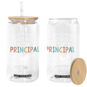 Boho Retro Vintage Principal Back to School Glass Can TS14 Print Your Wear